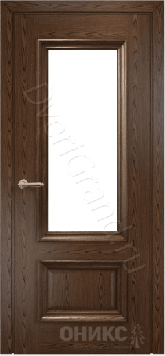 Фото Оникс Марсель под стекло (объемн.филенка) тангентальный орех, Межкомнатные двери
